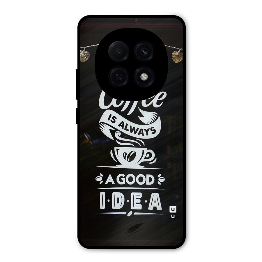 Coffee Idea Metal Back Case for Oppo F29 Pro