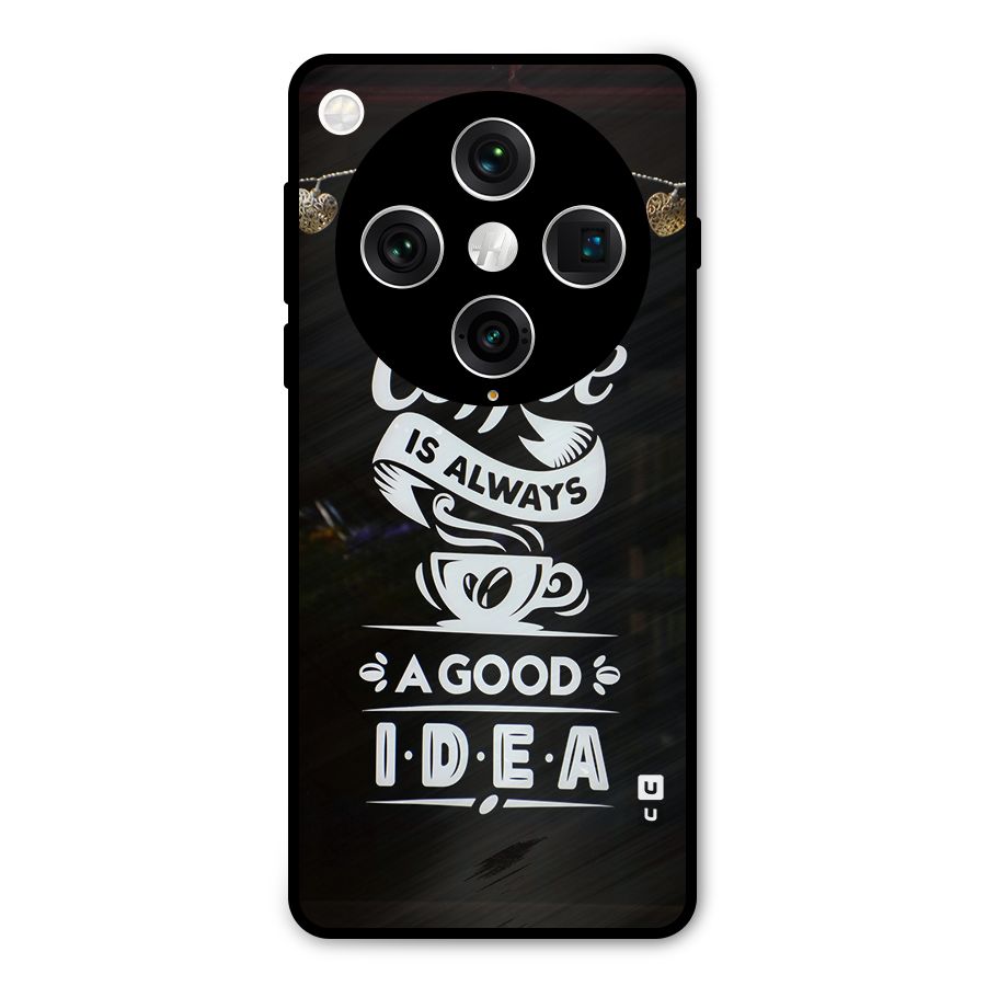 Coffee Idea Metal Back Case for Oppo Find X8 Pro