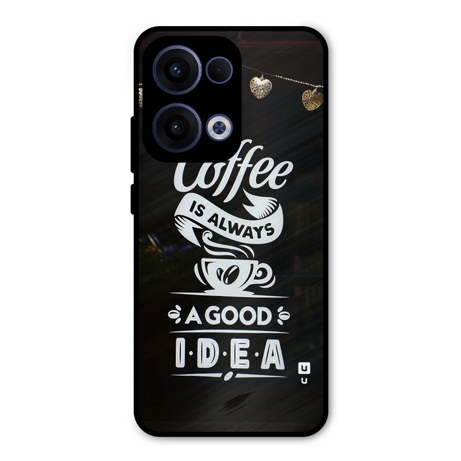 Coffee Idea Metal Back Case for Oppo Reno13