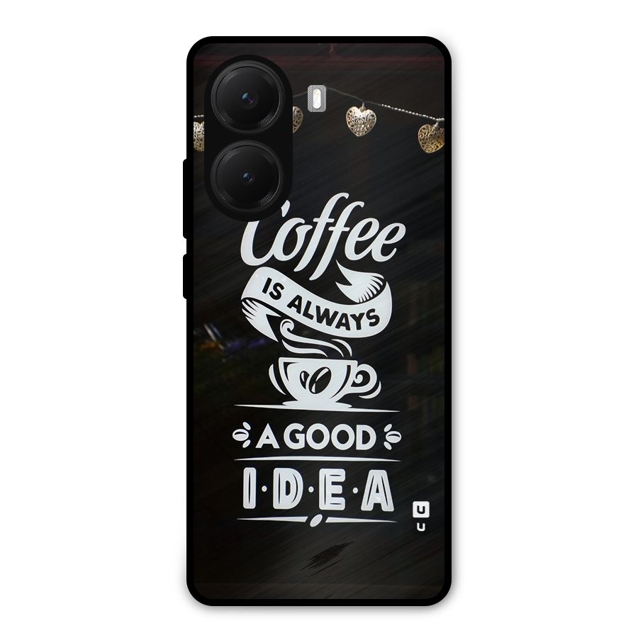 Coffee Idea Metal Back Case for Poco X7 Pro