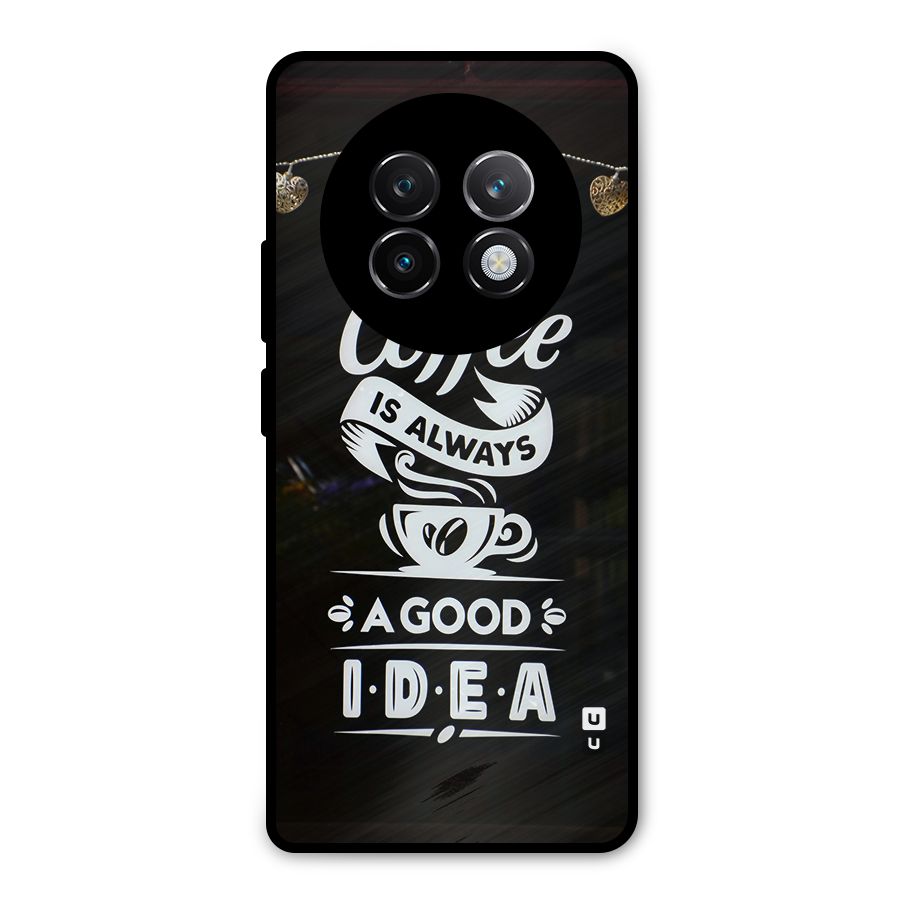 Coffee Idea Metal Back Case for Realme 13 Plus