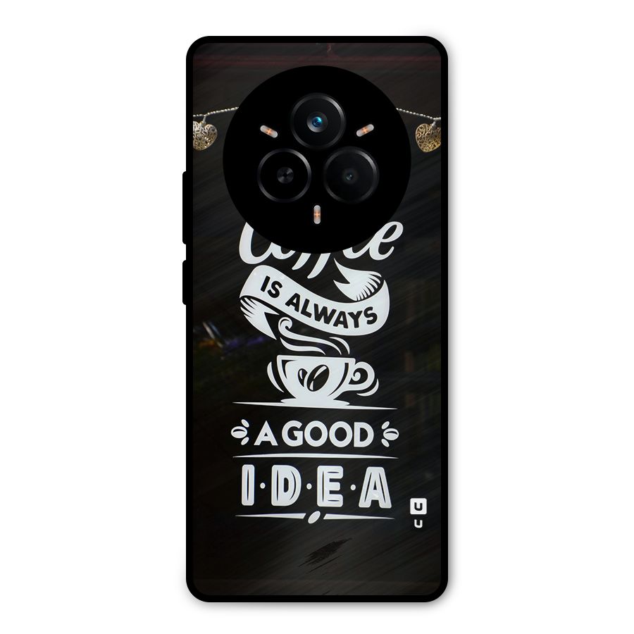 Coffee Idea Metal Back Case for Realme 14 Pro