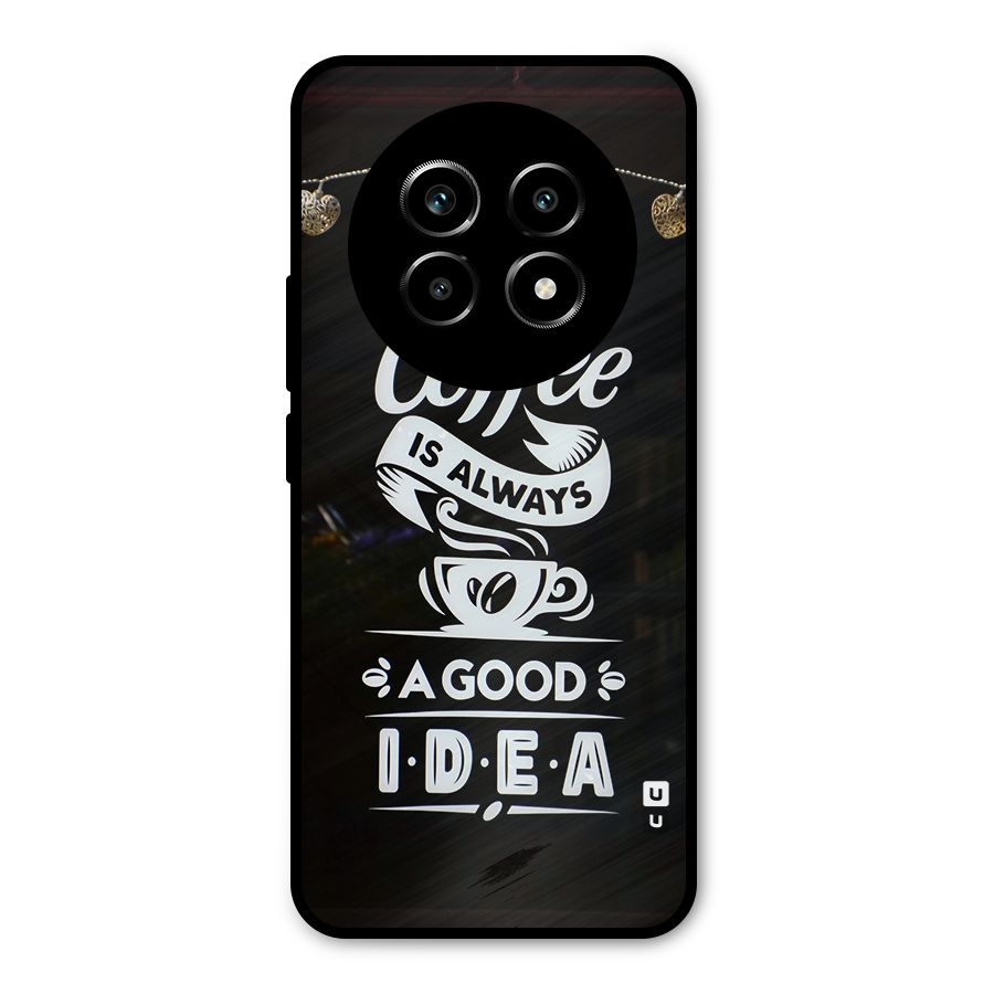 Coffee Idea Metal Back Case for Realme 14 Pro Lite