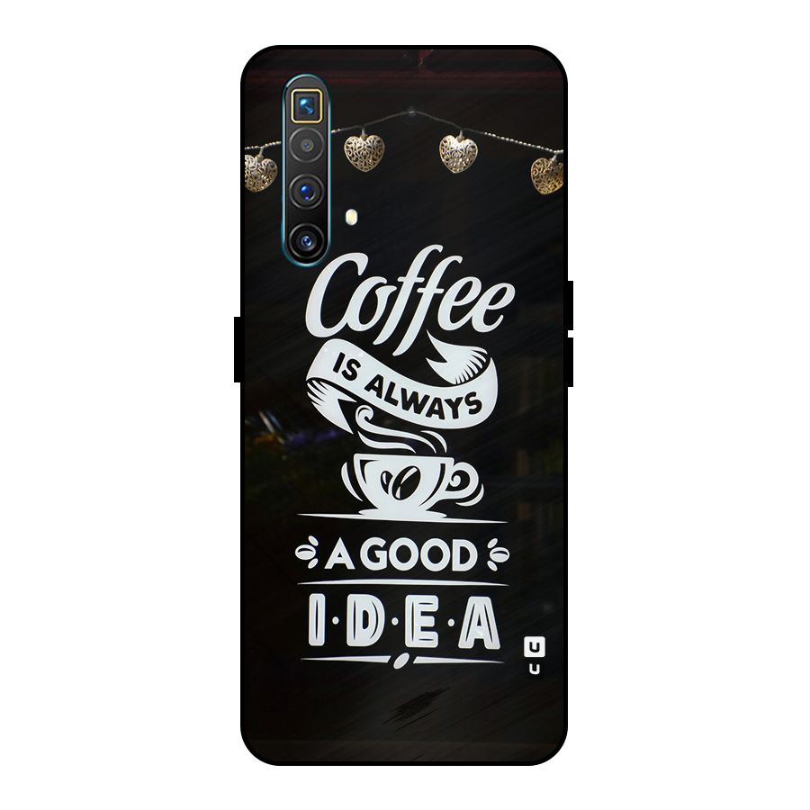 Coffee Idea Metal Back Case for Realme X3
