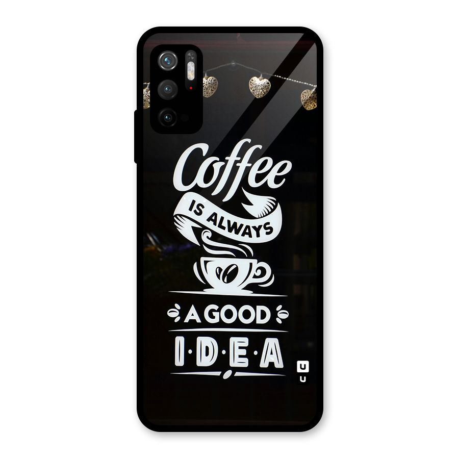 Coffee Idea Metal Back Case for Redmi Note 10T 5G