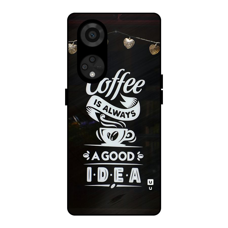 Coffee Idea Metal Back Case for Reno8 T 5G