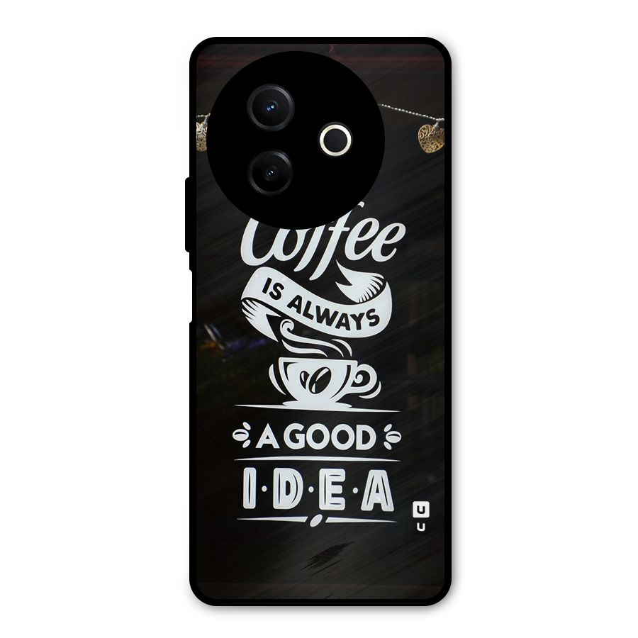 Coffee Idea Metal Back Case for Vivo Y39