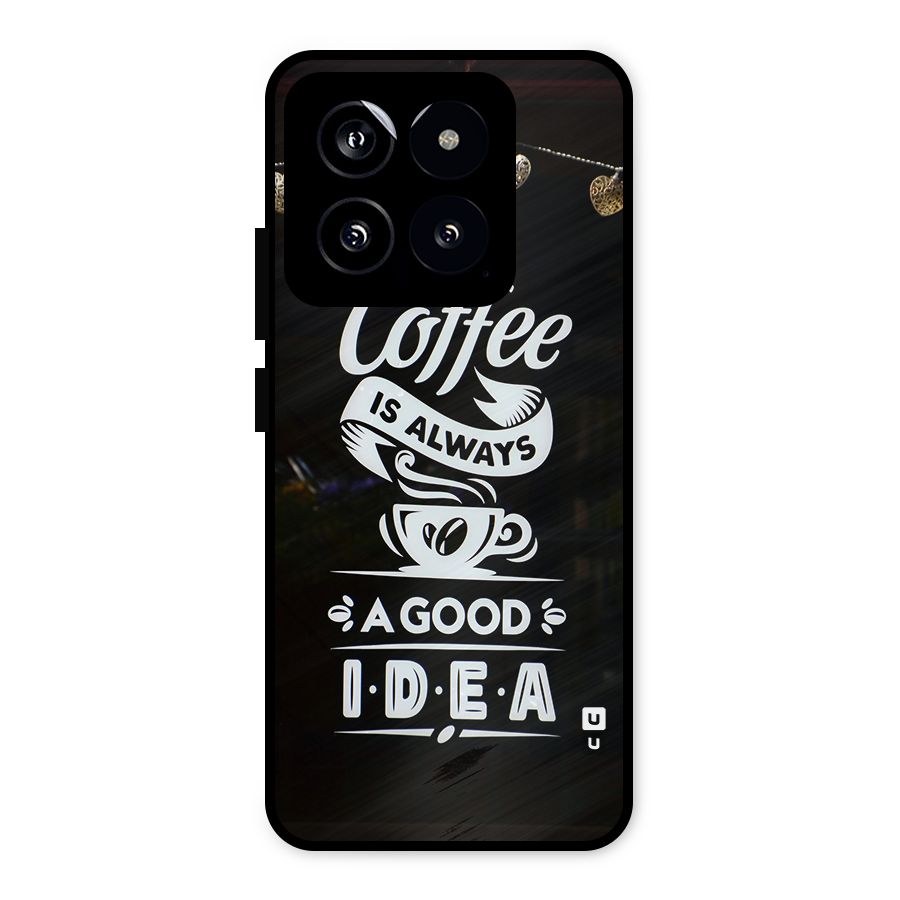 Coffee Idea Metal Back Case for Xiaomi 14