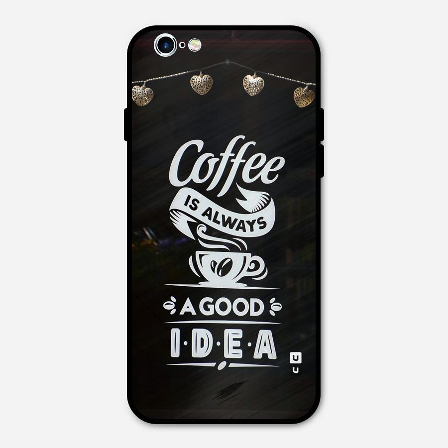 Coffee Idea Metal Back Case for iPhone 6 6s