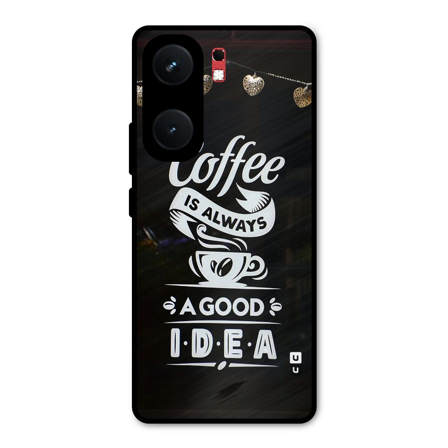 Coffee Idea Metal Back Case for iQOO Neo 9 Pro