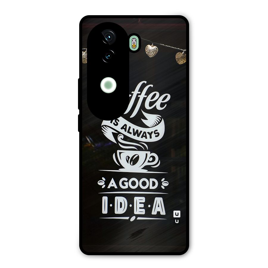 Coffee Idea Metal Back Case for iQOO Z9s