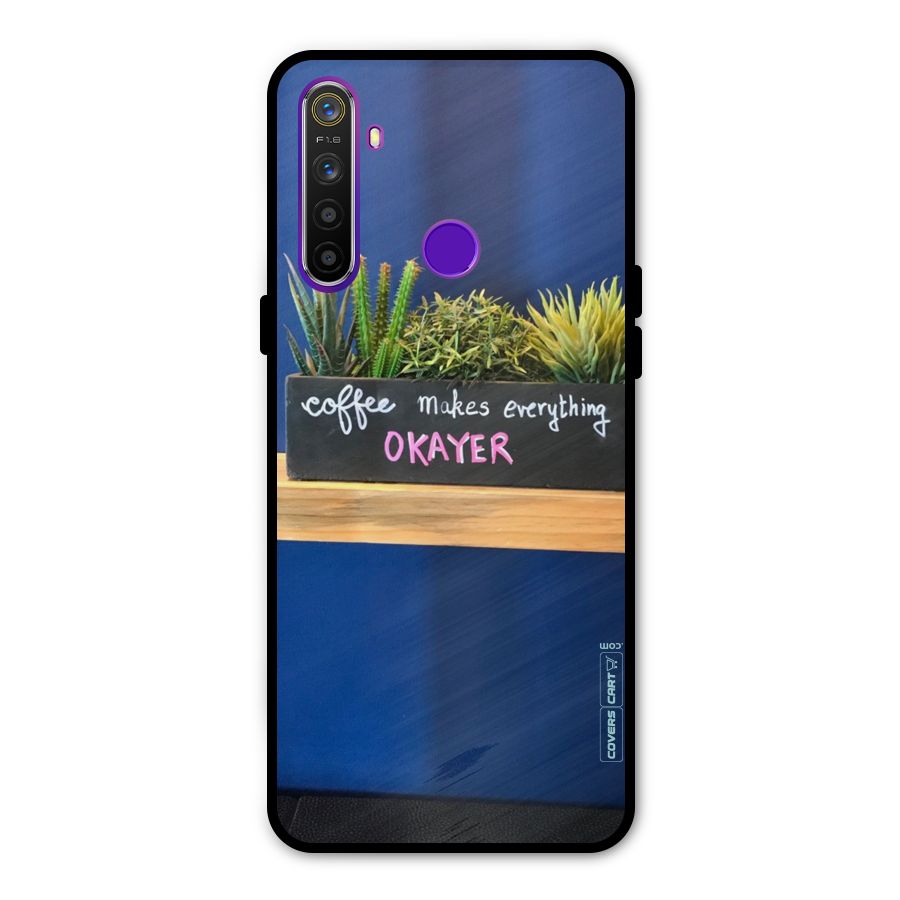 Coffee Makes Everything Okayer Glass Back Case for Realme 5s