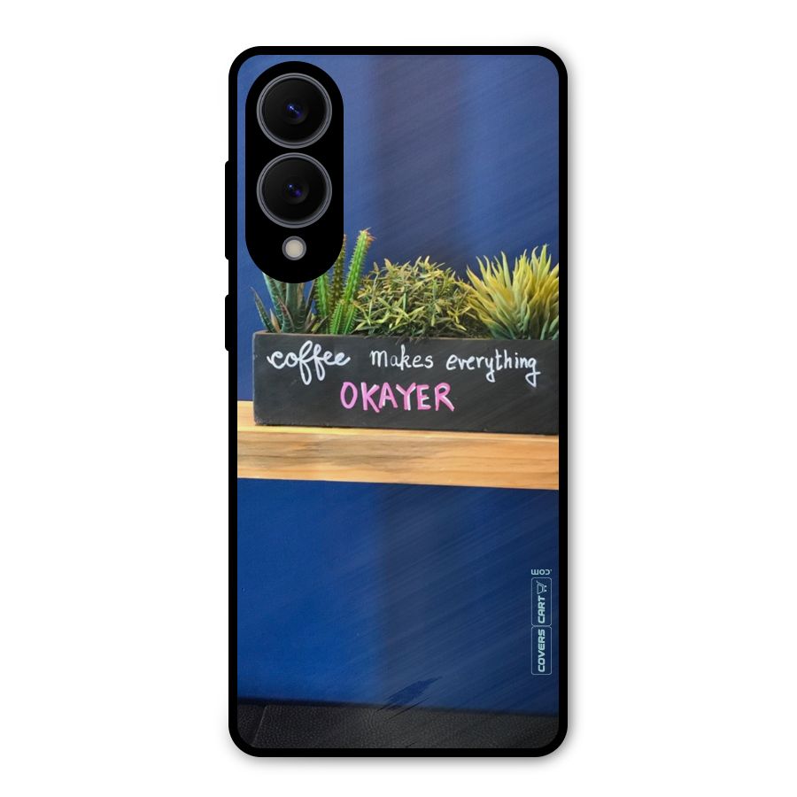 Coffee Makes Everything Okayer Metal Back Case for Galaxy S25 Edge