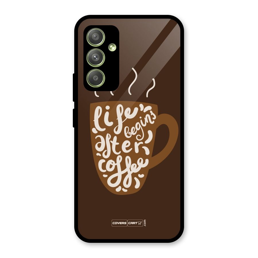 Coffee Mug Glass Back Case for Galaxy A54