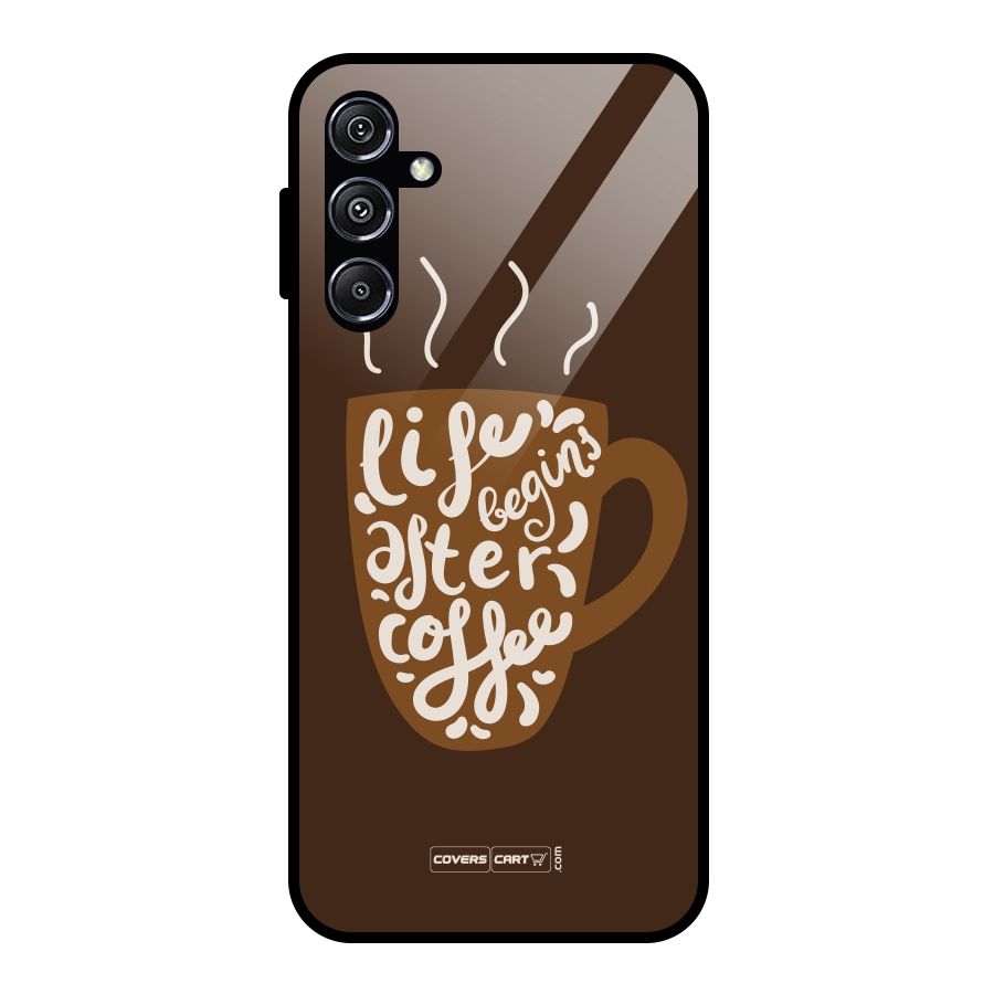 Coffee Mug Glass Back Case for Galaxy M34 5G