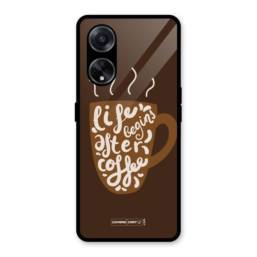 Coffee Mug Glass Back Case for Oppo F23