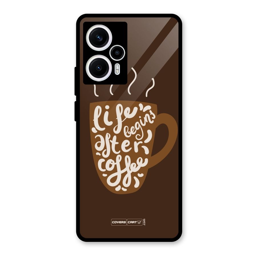 Coffee Mug Glass Back Case for Poco F5