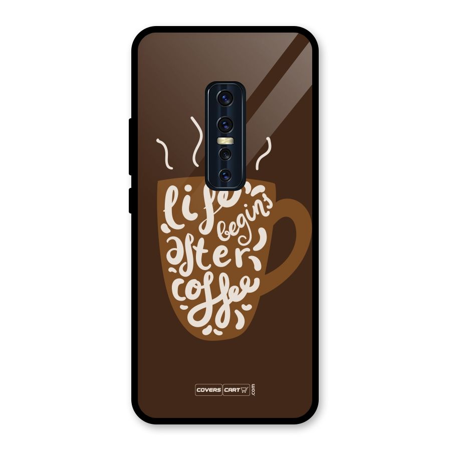 Coffee Mug Glass Back Case for Vivo V17 Pro