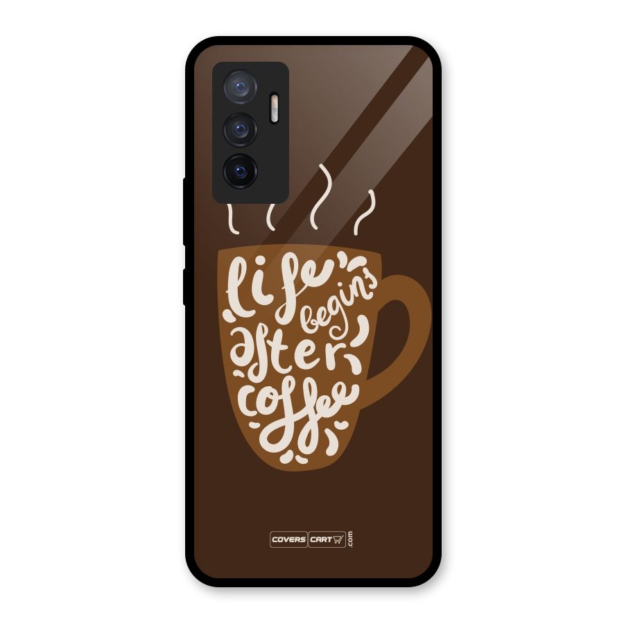 Coffee Mug Glass Back Case for Vivo V23e