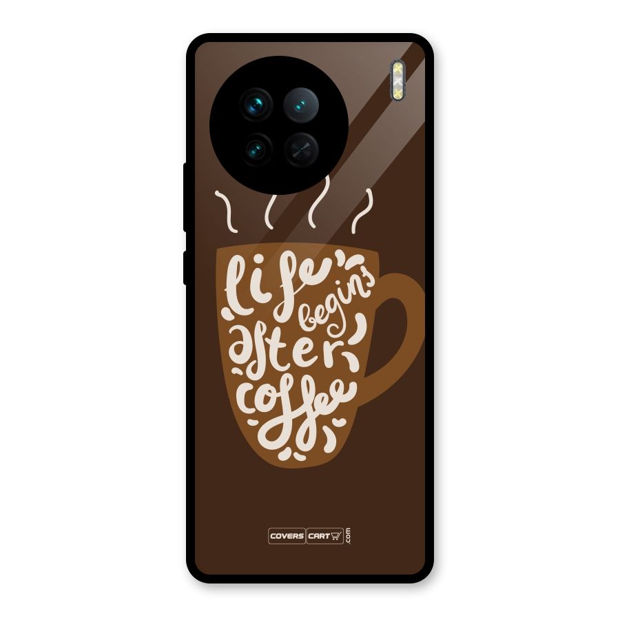 Coffee Mug Glass Back Case for Vivo X90