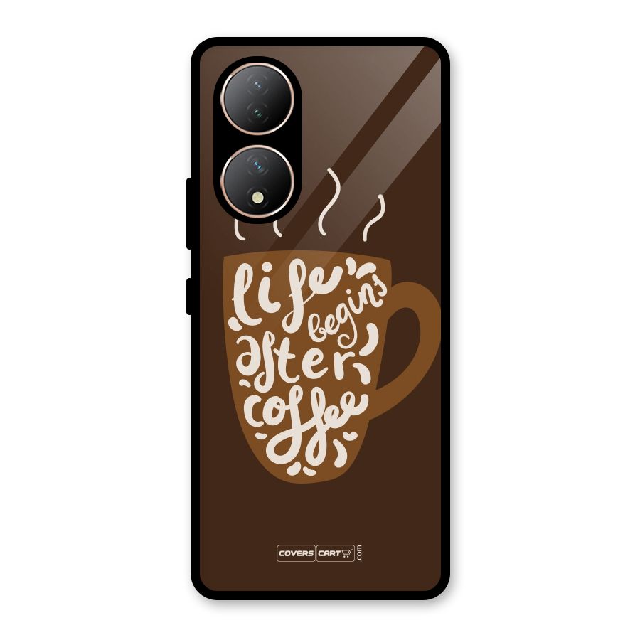 Coffee Mug Glass Back Case for Vivo Y100A