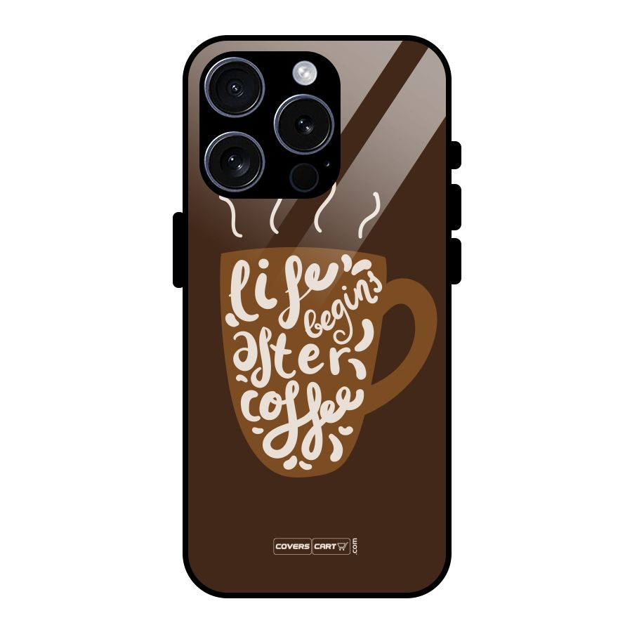Coffee Mug Glass Back Case for iPhone 15 Pro