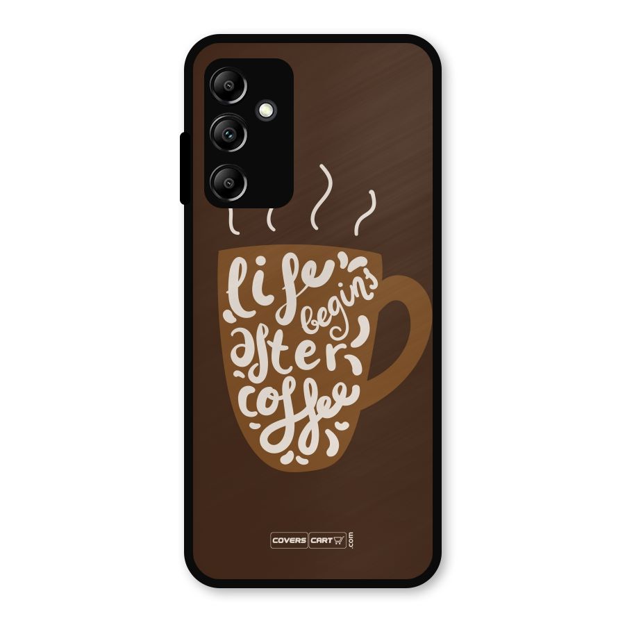Coffee Mug Metal Back Case for Galaxy A14 5G