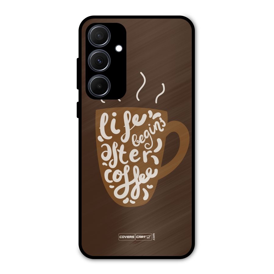 Coffee Mug Metal Back Case for Galaxy A35