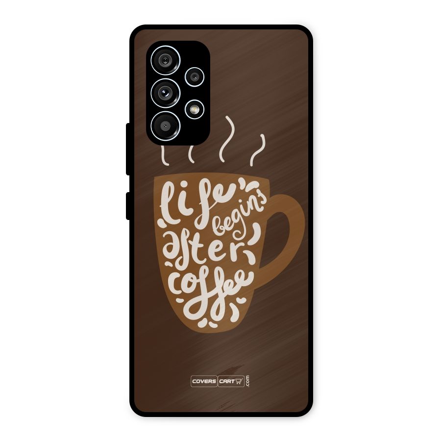 Coffee Mug Metal Back Case for Galaxy A53 5G