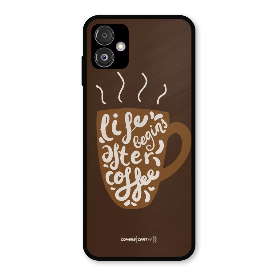 Coffee Mug Metal Back Case for Galaxy F14