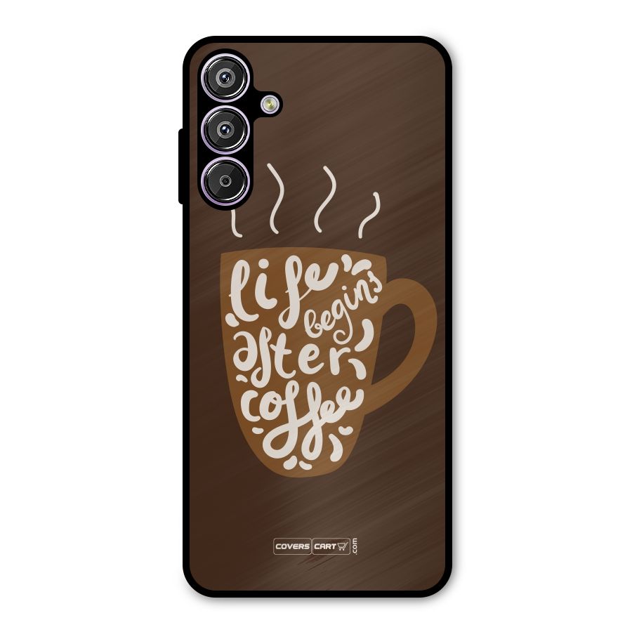 Coffee Mug Metal Back Case for Galaxy F15