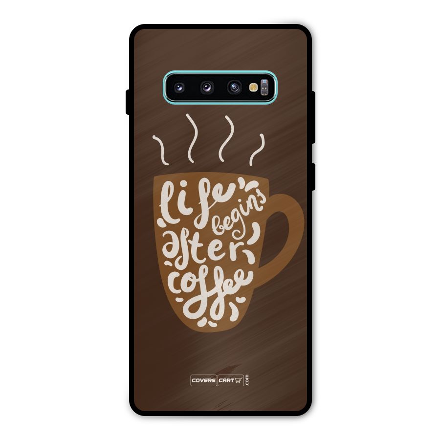 Coffee Mug Metal Back Case for Galaxy S10 Plus