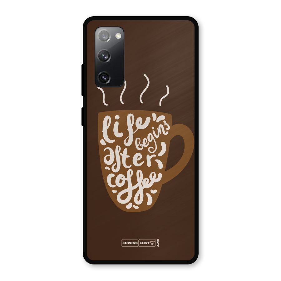 Coffee Mug Metal Back Case for Galaxy S20 FE 5G