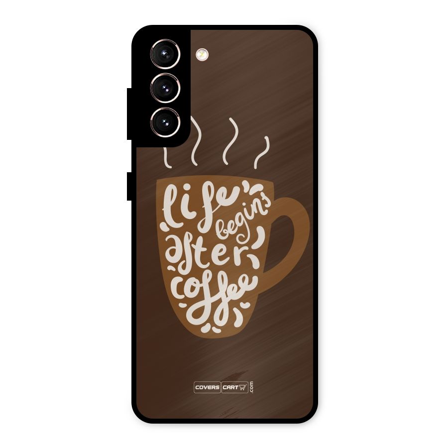 Coffee Mug Metal Back Case for Galaxy S21 5G