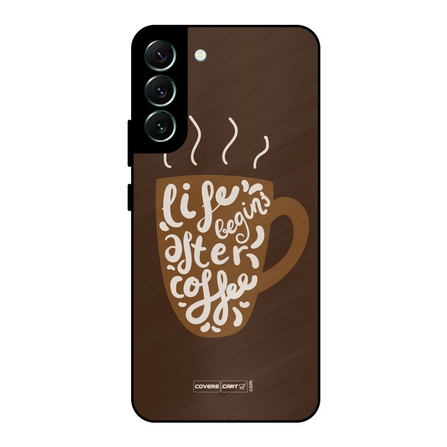 Coffee Mug Metal Back Case for Galaxy S22 Plus 5G