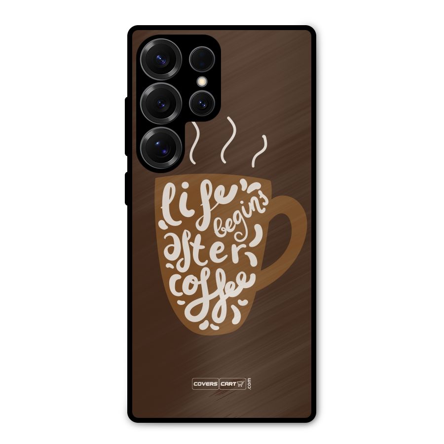 Coffee Mug Metal Back Case for Galaxy S25 Ultra