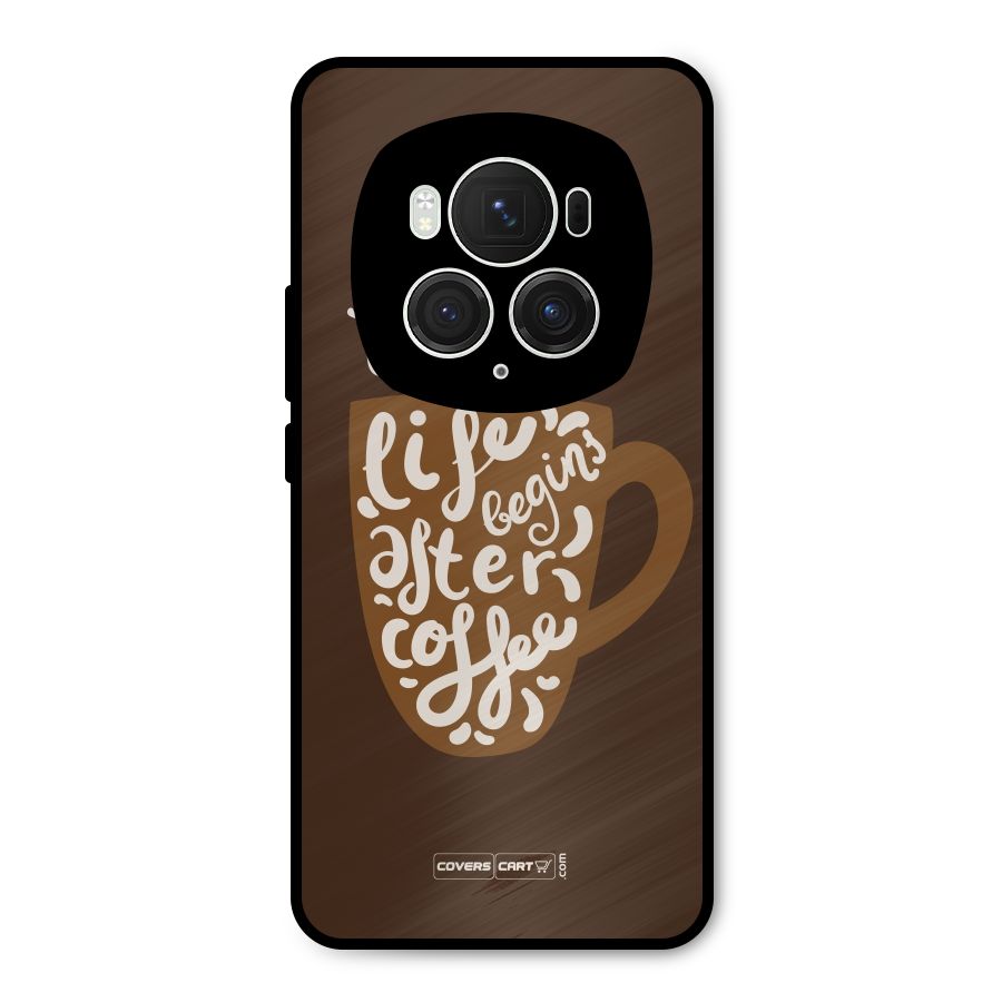 Coffee Mug Metal Back Case for Honor Magic6 Pro
