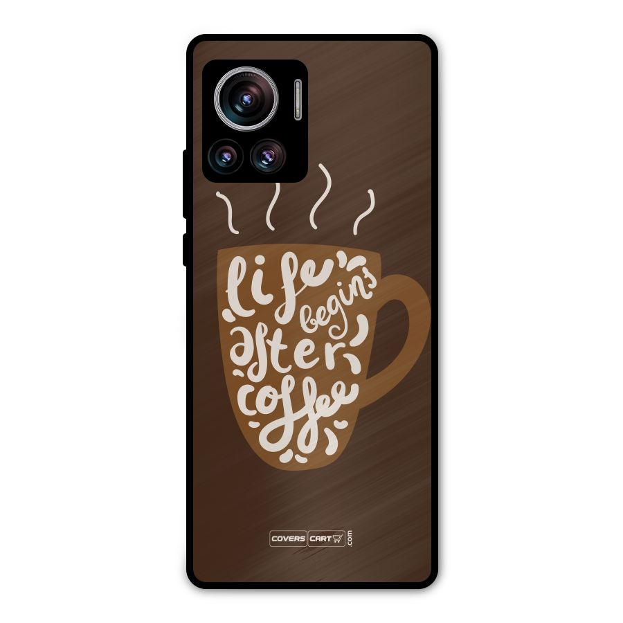Coffee Mug Metal Back Case for Motorola Edge 30 Ultra
