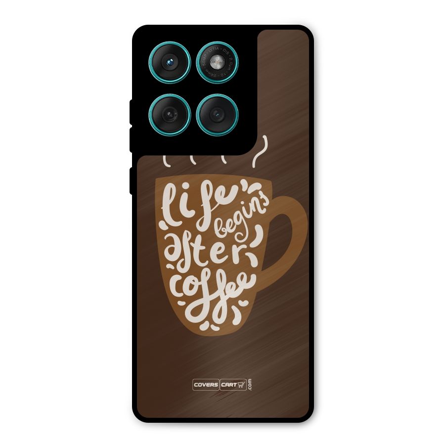 Coffee Mug Metal Back Case for Motorola Edge 60