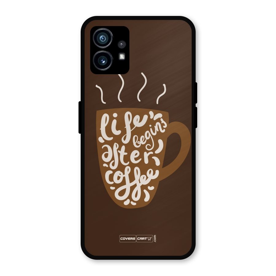 Coffee Mug Metal Back Case for Nothing Phone 1