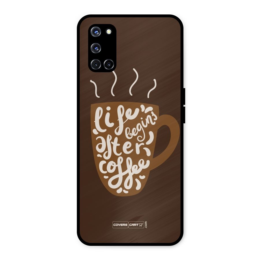 Coffee Mug Metal Back Case for Oppo A52