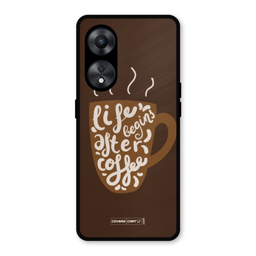 Coffee Mug Metal Back Case for Oppo A78