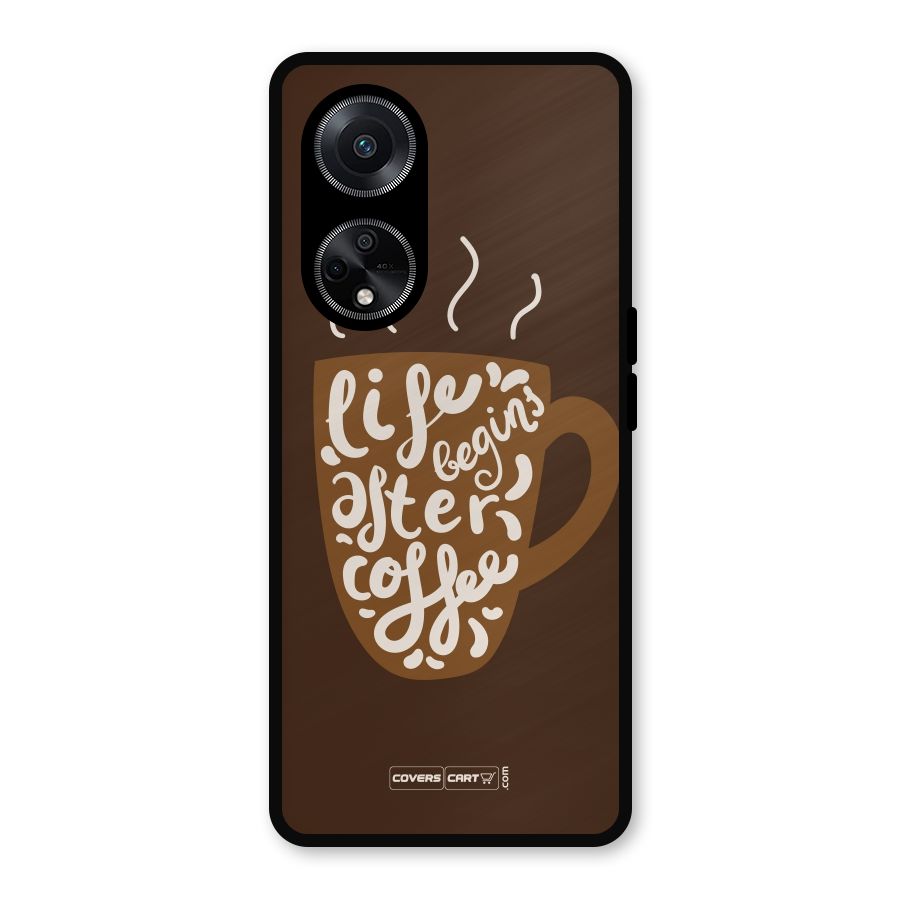Coffee Mug Metal Back Case for Oppo F23