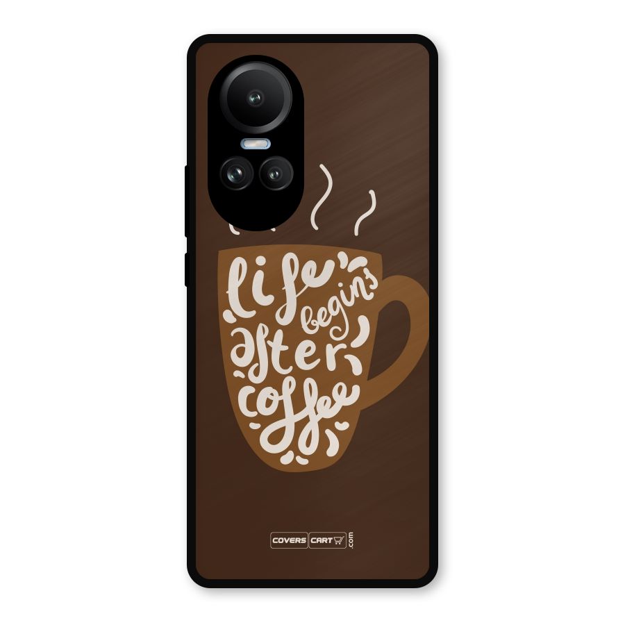 Coffee Mug Metal Back Case for Oppo Reno10