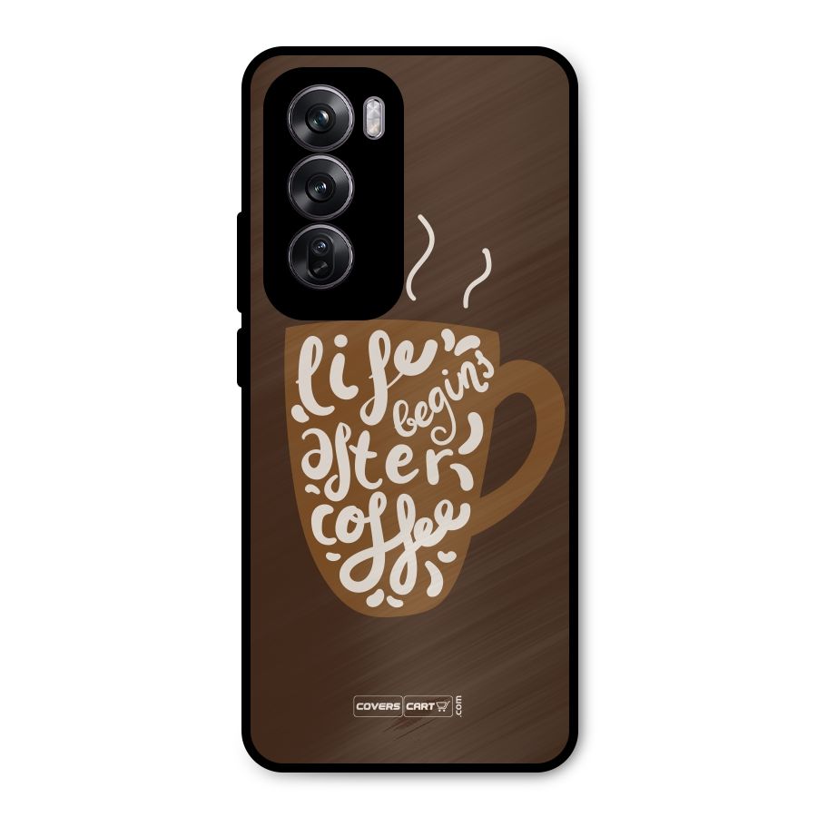 Coffee Mug Metal Back Case for Oppo Reno12 Pro