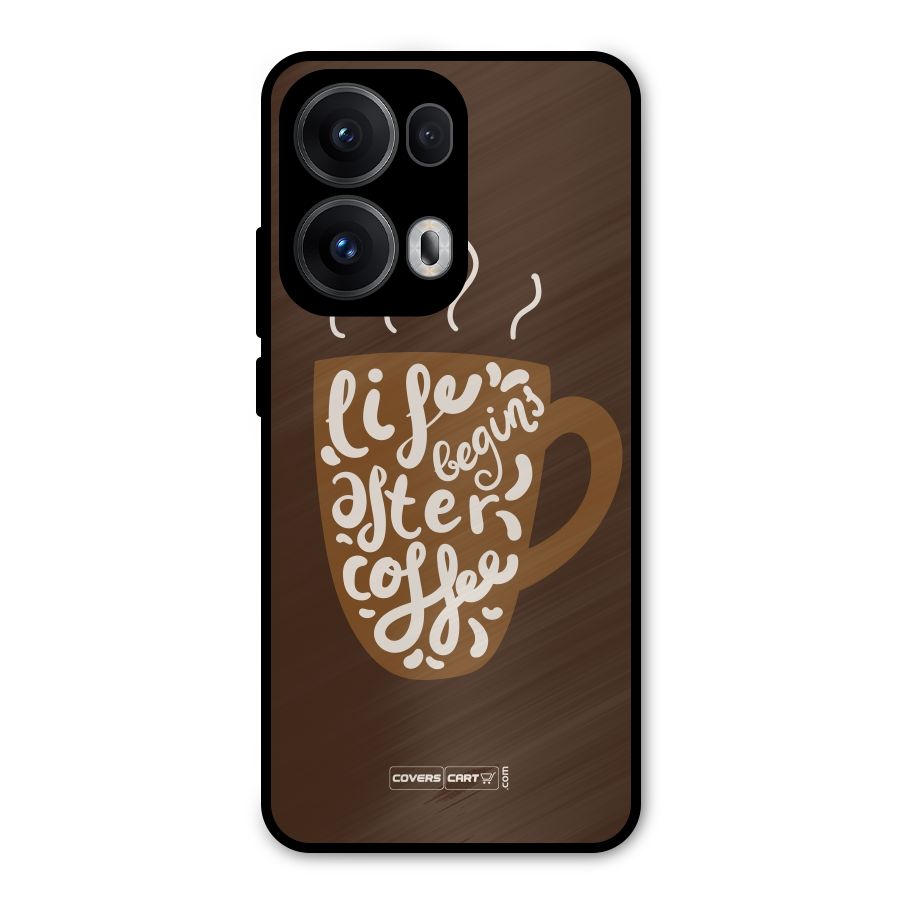 Coffee Mug Metal Back Case for Oppo Reno13 Pro