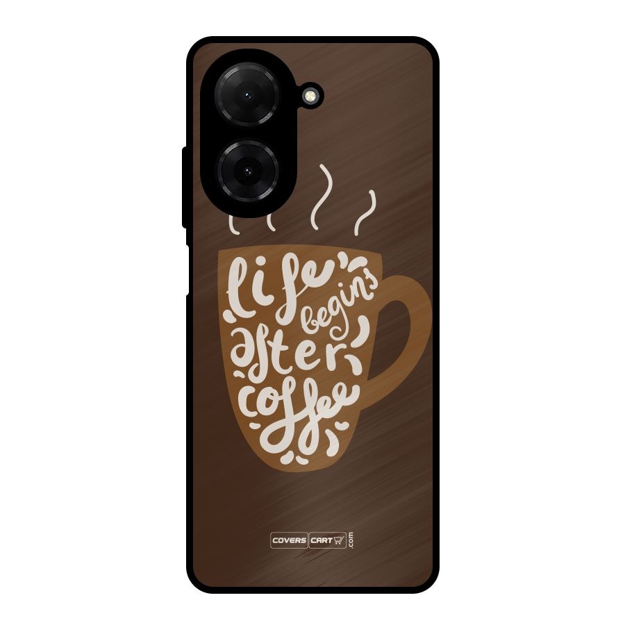 Coffee Mug Metal Back Case for Poco C71