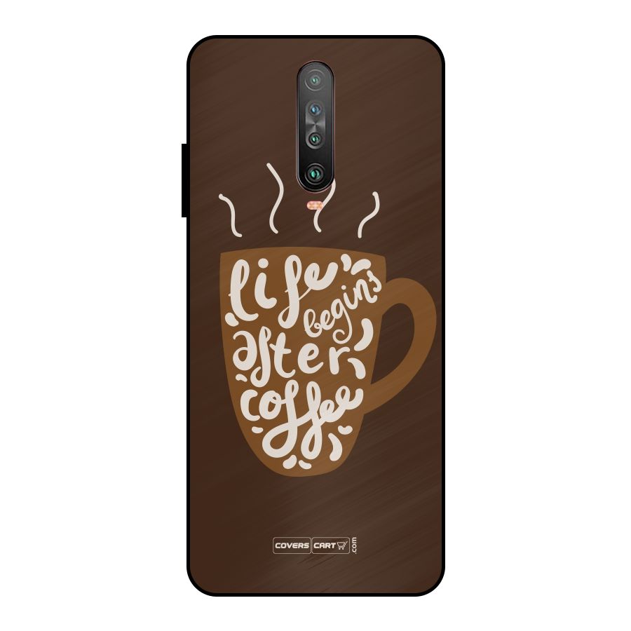 Coffee Mug Metal Back Case for Poco X2