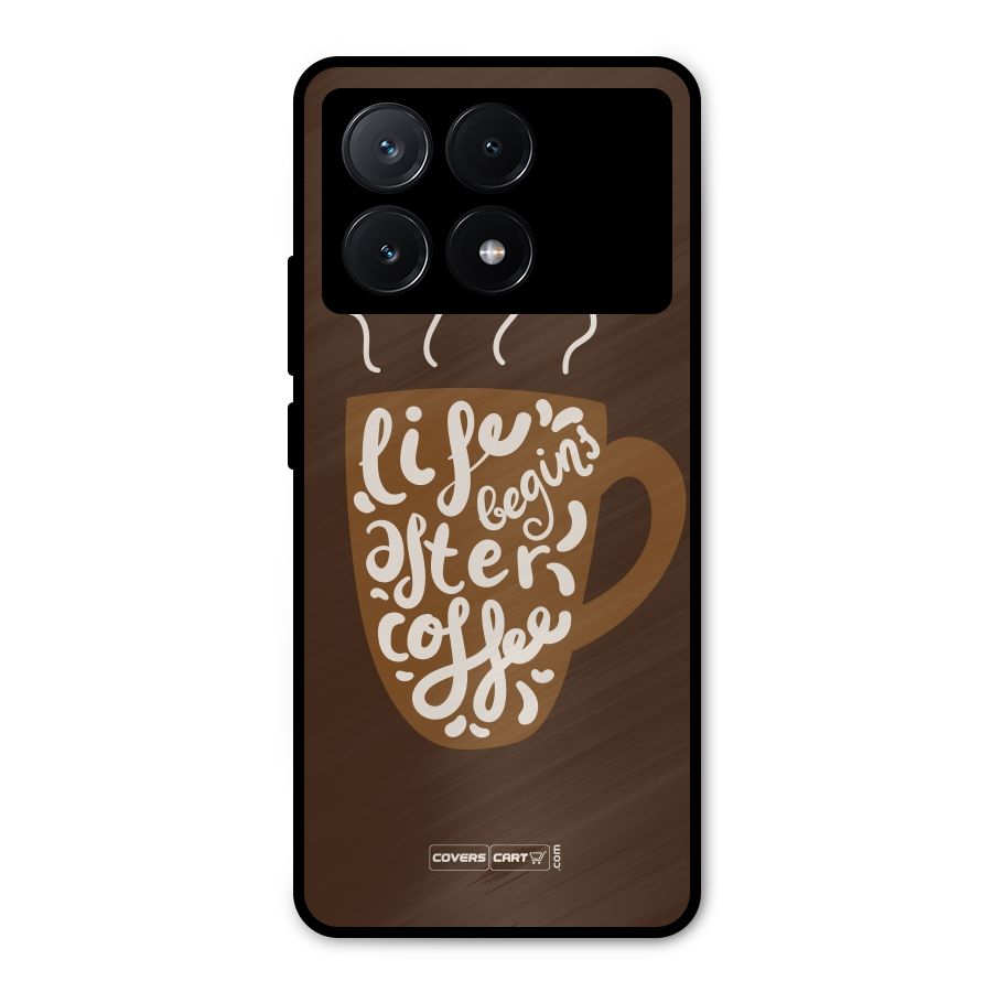 Coffee Mug Metal Back Case for Poco X6 Pro