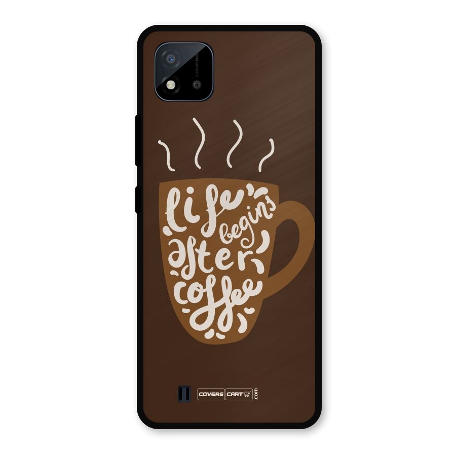 Coffee Mug Metal Back Case for Realme C11 2021
